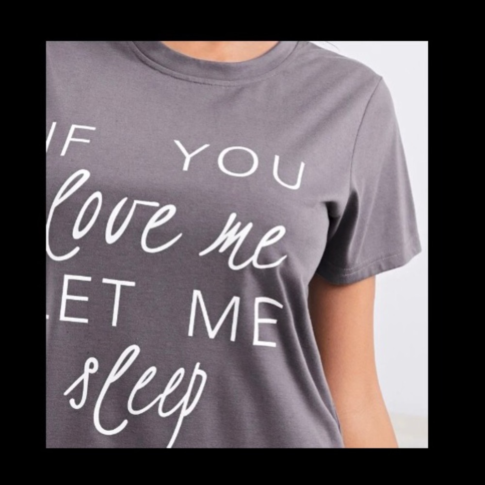 ❣️SOLD❣️NWT If You Love Me Let Me Sleep - Sleep Shirt - Lilac Gray - Picture 4 of 8
